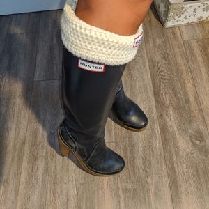 Hunter heel rain boots
